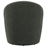 Leon Upholstered Barrel Accent Swivel Chair Hunter Green showing swivel mechanism