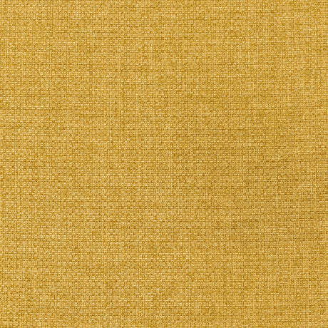 Leon Upholstered Barrel Accent Swivel Chair mustard yellow side profile indoors