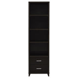 Media tower with shelves and drawers