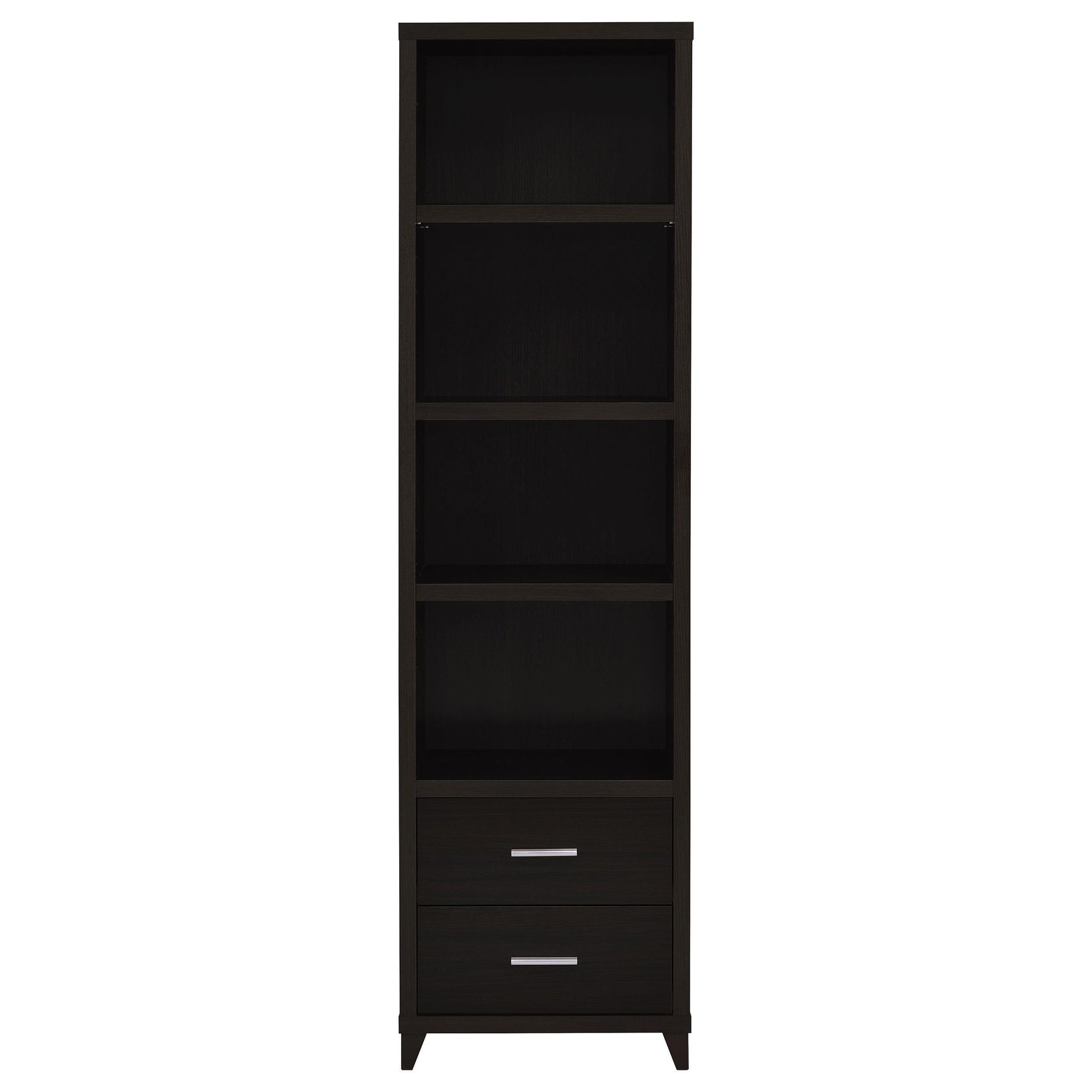 Media tower with shelves and drawers