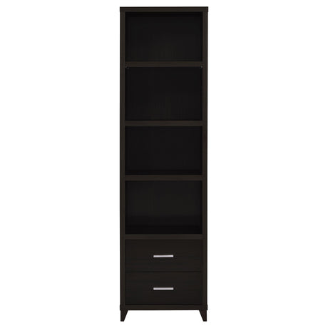 Media tower with shelves and drawers
