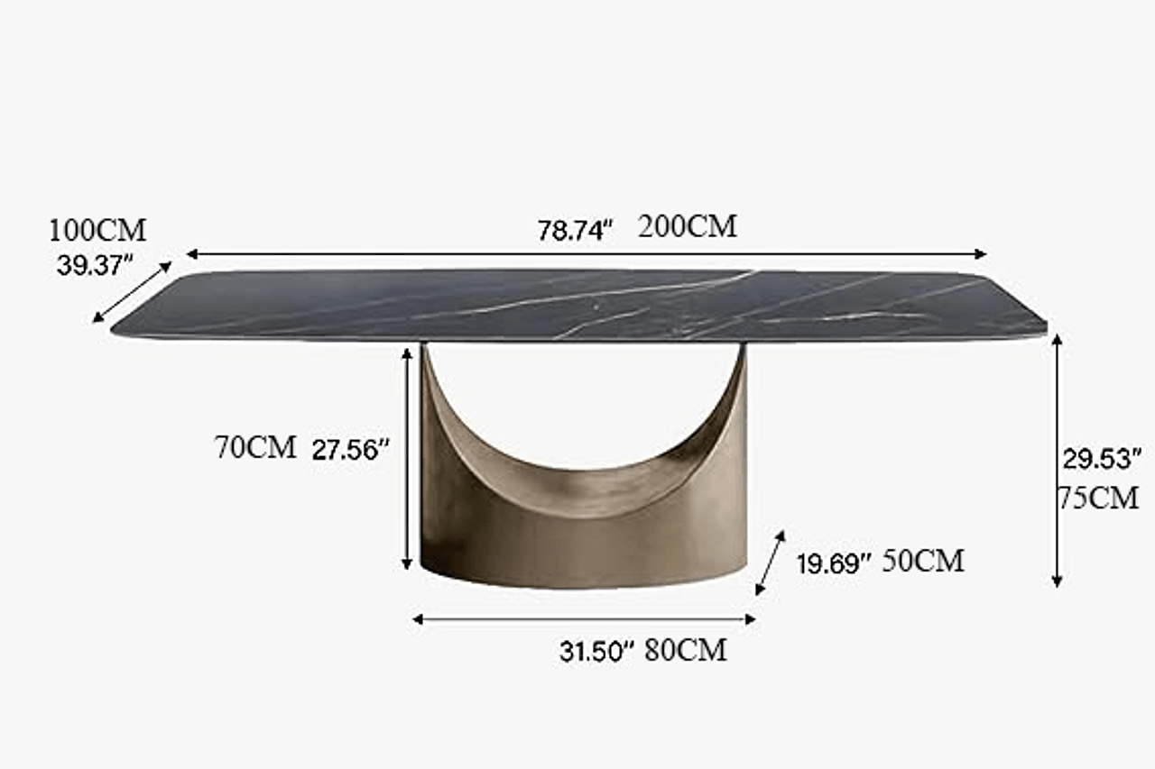 Lexi Dining Table edge profile