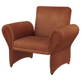 Liana Chair angled showing slender panel legs