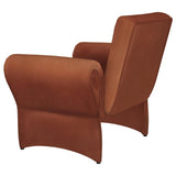 Seating and back cushions of Liana Accent Chair rust orange