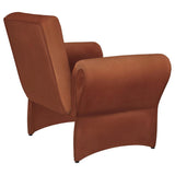 Profile of Liana Chair showing teardrop shaped arm