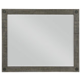 Lilith Rectangular Dresser Mirror Distressed Grey full horizontal view