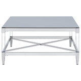 Lindley coffee table in living room setting with decorative accessories