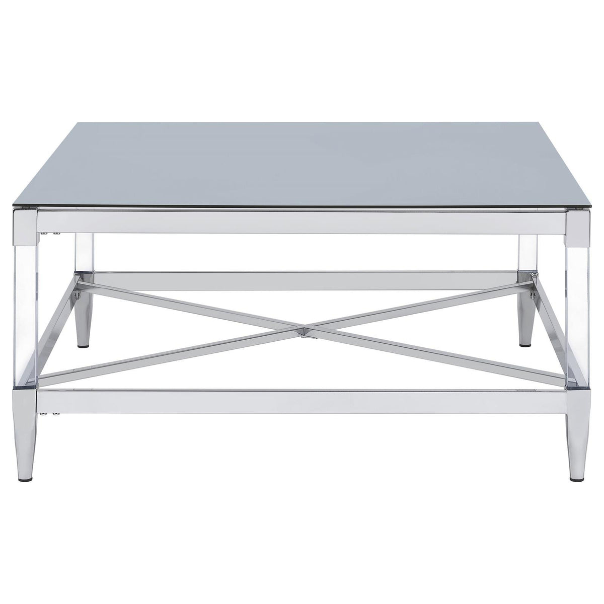 Lindley coffee table in living room setting with decorative accessories