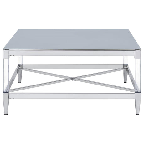 Lindley coffee table in living room setting with decorative accessories