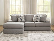 Lindon Smoke 2-Piece Sectional with Chaise from Decor Furniture