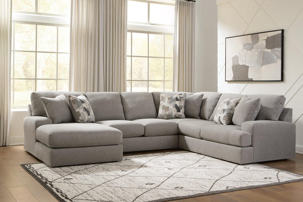 Lindon Smoke 3-Piece Sectional with Chaise from Decor Furniture