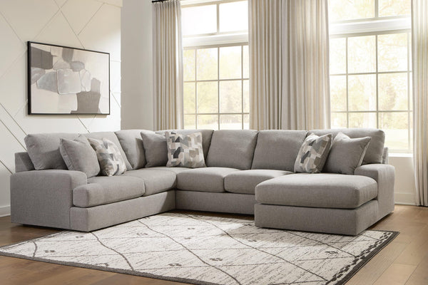 Lindon Smoke 3-Piece Sectional with Chaise from Decor Furniture