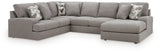 Lindon Smoke 3-Piece Sectional with Chaise view 2
