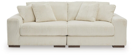 Lindyn Ivory Velvet 2-Piece Sectional Sofa - image 2