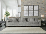 Lindyn Fog Velvet 3-Piece Sectional Sofa - image 1