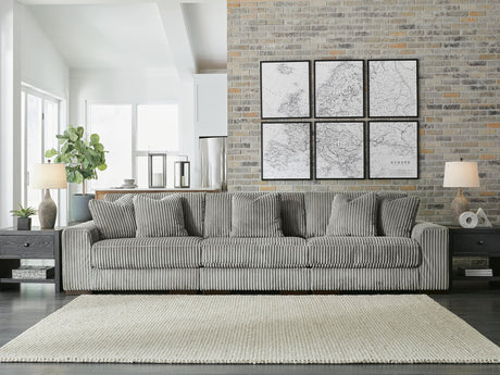 Lindyn Fog Velvet 3-Piece Sectional Sofa - image 1
