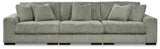 Lindyn Fog Velvet 3-Piece Sectional Sofa - image 2