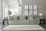 Lindyn Fog Velvet 3-Piece Sectional Sofa - image 3