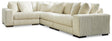 Lindyn Ivory Velvet 4-Piece Sectional - image 1