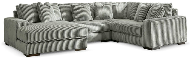 Lindyn Fog Velvet 4-Piece Sectional with Chaise - image 1