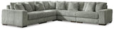 Lindyn Fog Velvet 5-Piece Sectional - image 2