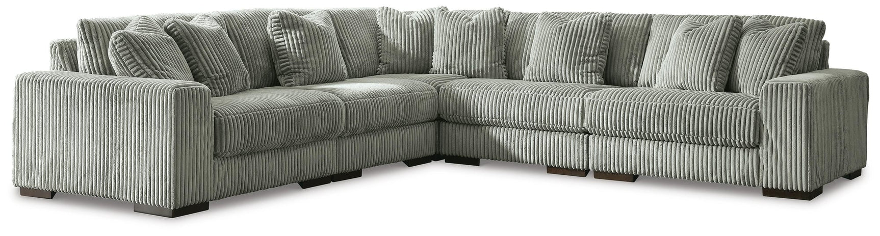 Lindyn Fog Velvet 5-Piece Sectional - image 2