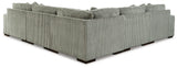 Lindyn Fog Velvet 5-Piece Sectional - image 4