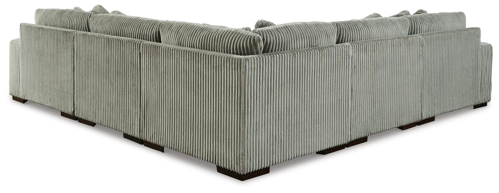 Lindyn Fog Velvet 5-Piece Sectional - image 4