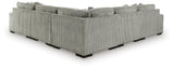Lindyn Fog Velvet 5-Piece Sectional with Chaise - image 1