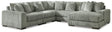 Lindyn Fog Velvet 5-Piece Sectional with Chaise - image 2