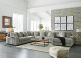 Lindyn Fog Velvet 6-Piece Sectional with Chaise - image 2