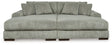 Lindyn Fog Velvet Super Chaise - image 1