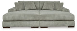 Lindyn Fog Velvet Super Chaise - image 1