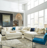 Lindyn Ivory 2-Piece Sectional with Ottoman - image 1