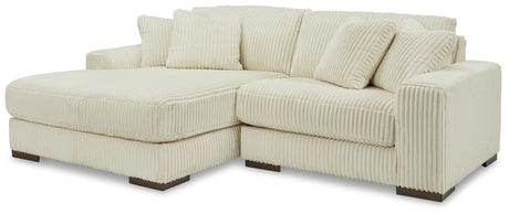 Lindyn Ivory 2-Piece Sectional with Ottoman - image 3