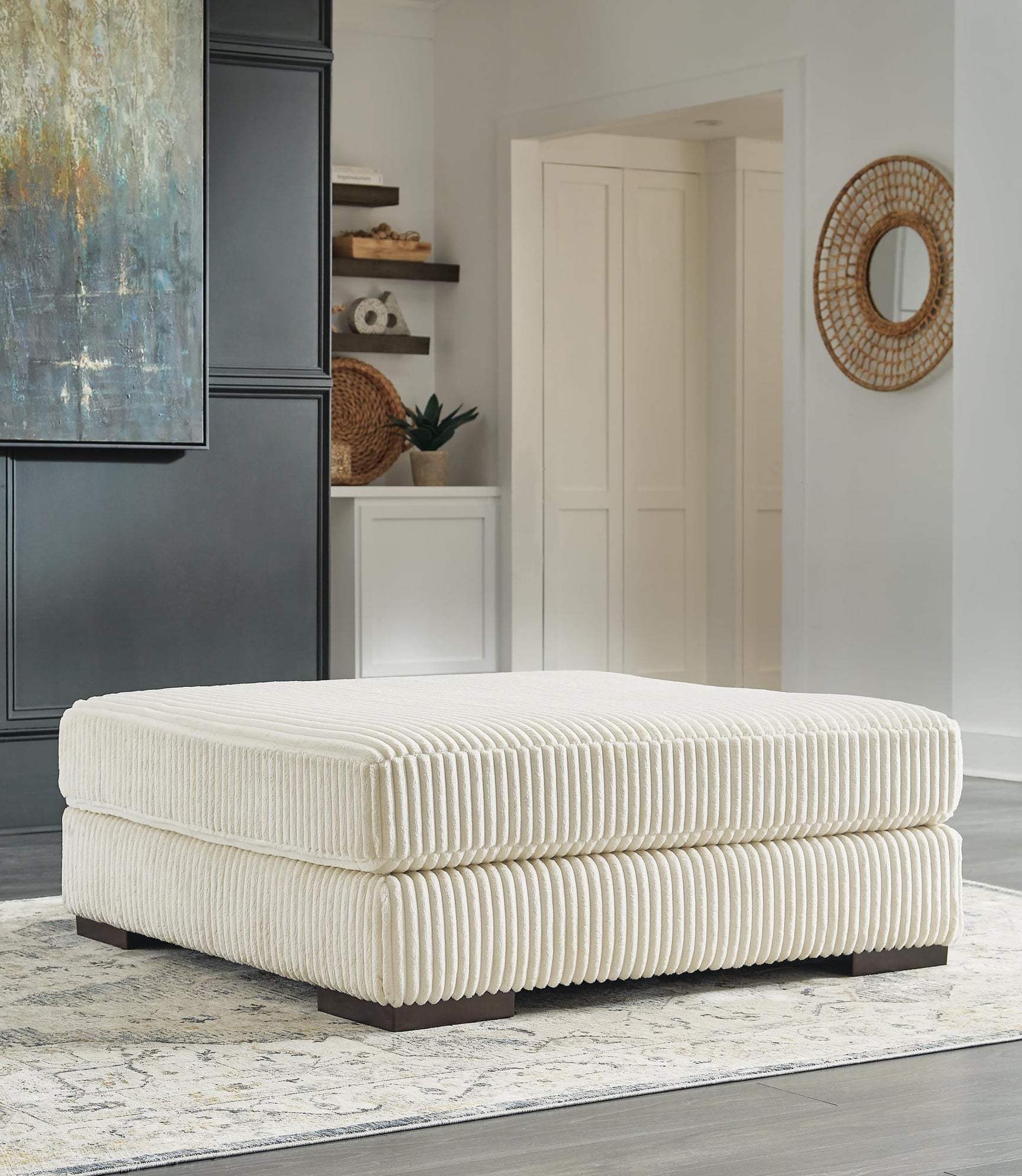 Lindyn Ivory 2-Piece Sectional with Ottoman - image 7