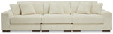 Lindyn Ivory Velvet 3-Piece Sectional Sofa - image 2