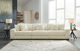 Lindyn Ivory Velvet 3-Piece Sectional Sofa - image 3