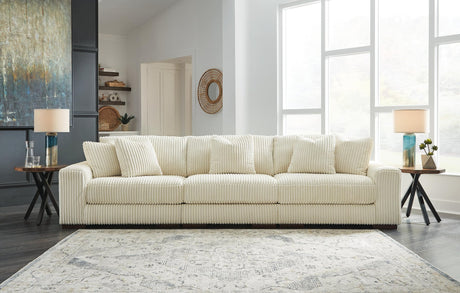 Lindyn Ivory Velvet 3-Piece Sectional Sofa - image 3