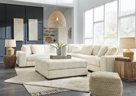 Lindyn Ivory 5-Piece Sectional with Ottoman - image 1
