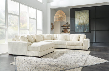 Lindyn Ivory 5-Piece Sectional with Ottoman - image 1