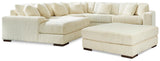 Lindyn Ivory 5-Piece Sectional with Ottoman - image 2