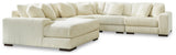 Lindyn Ivory 5-Piece Sectional with Ottoman - image 3