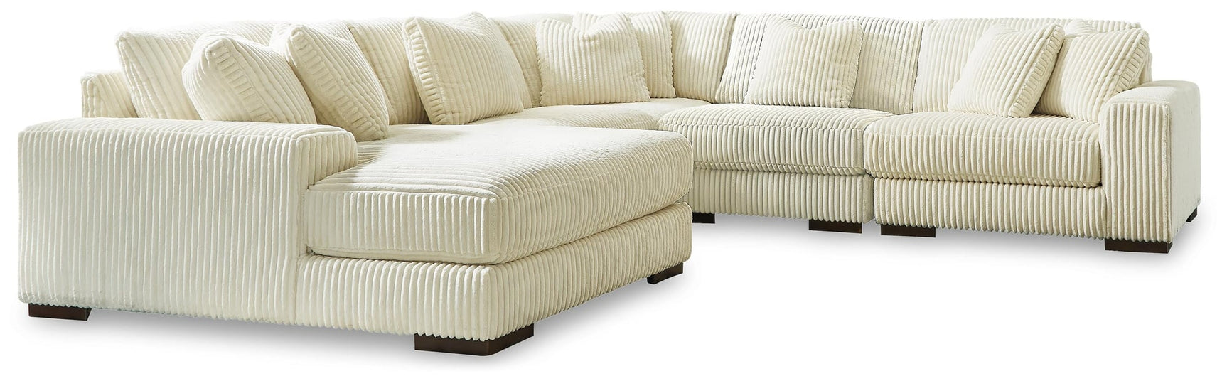 Lindyn Ivory 5-Piece Sectional with Ottoman - image 3