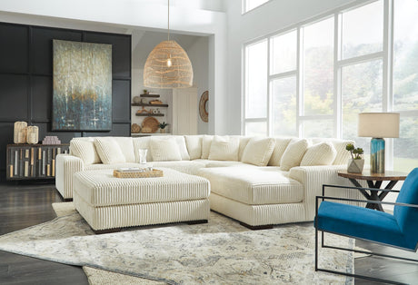 Lindyn Ivory 5-Piece Sectional with Ottoman - image 1