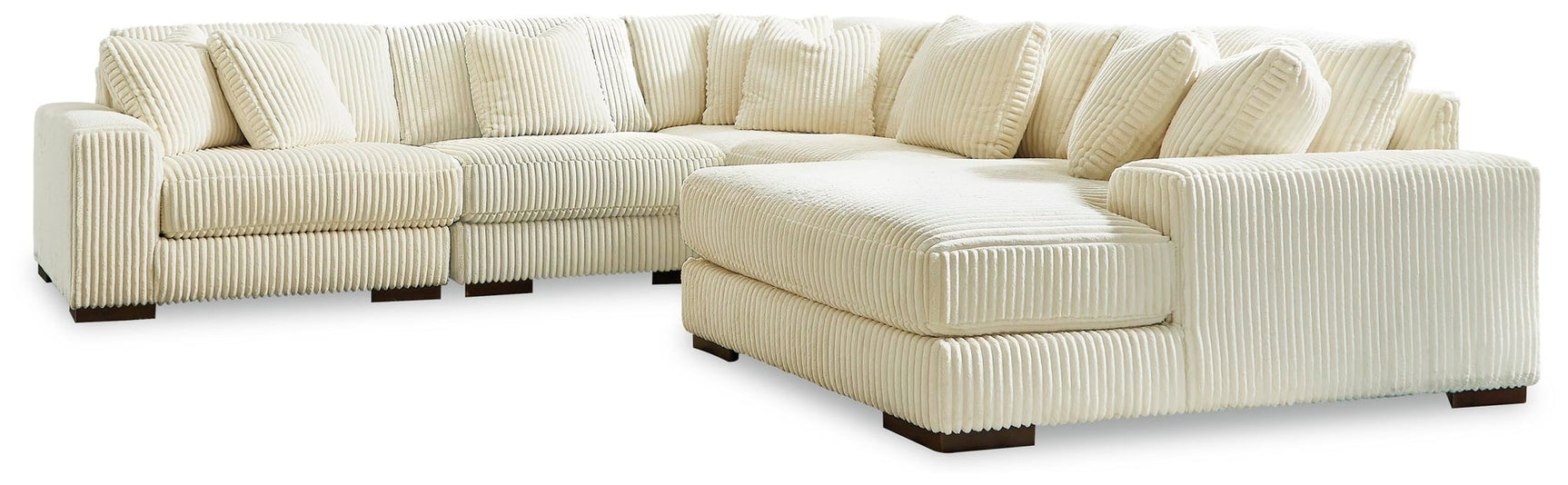 Lindyn Ivory 5-Piece Sectional with Ottoman - image 3