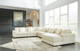 Lindyn Ivory Velvet 6-Piece Sectional with Chaise - image 3