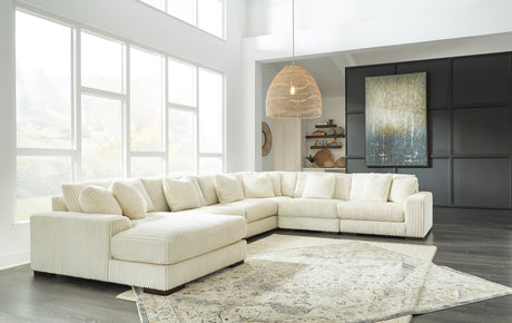 Lindyn Ivory 6-Piece Sectional with Ottoman - image 1