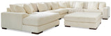 Lindyn Ivory 6-Piece Sectional with Ottoman - image 2