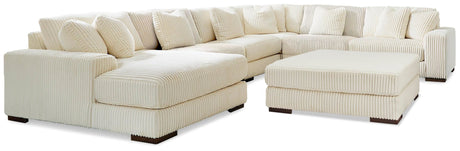 Lindyn Ivory 6-Piece Sectional with Ottoman - image 2